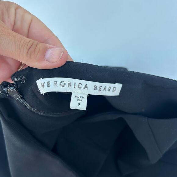 Veronica Beard Scuba Slim-Fit Pants Black Size 8 High-Rise Cropped Trousers - Picture 8 of 12